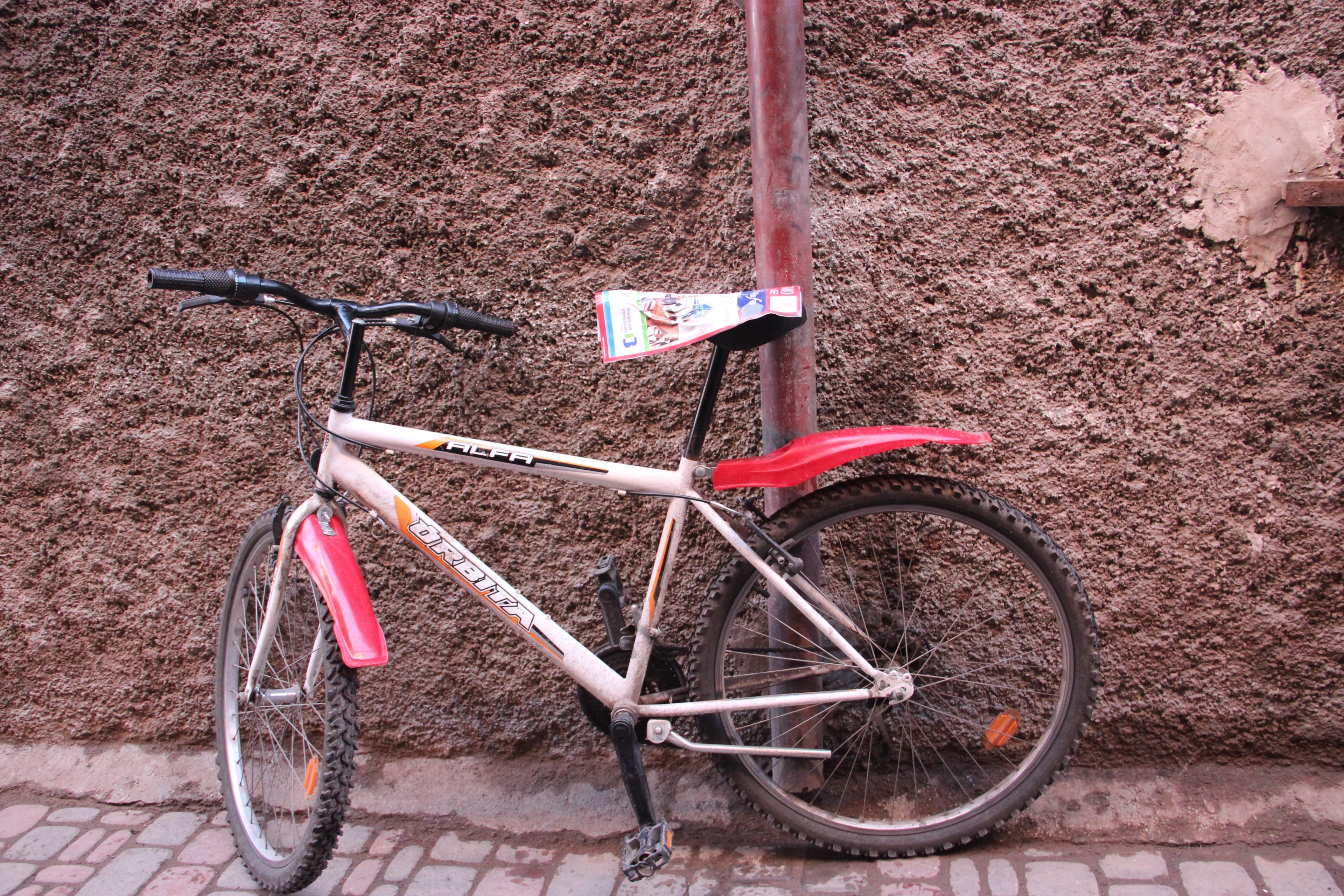 Bycicle on wall