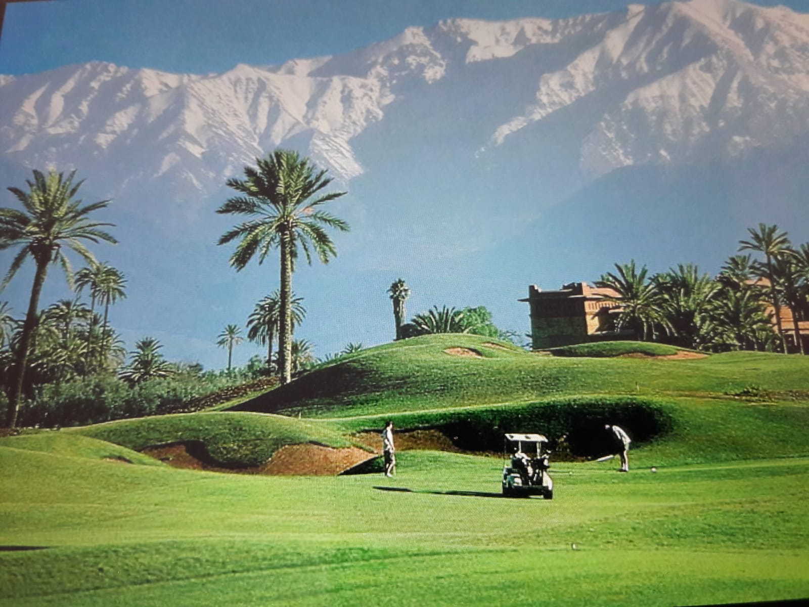 View from Amelkis Golf to Atlas mountains